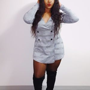 Gray and Black Skort Dress